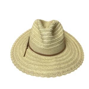 SunNSand Headwear Paper Straw Panama Hat Beach Palm Tree Vacation Bow Adjustable